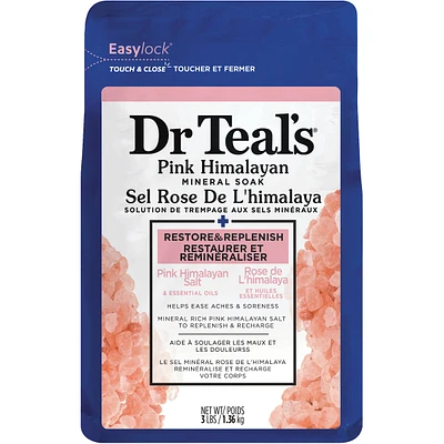 Pink Himalayan Mineral Soak, Restore & Replenish with Pure Epsom Salt & Essential Oils,  Restore & Replenish with Pink Himalayan Salt & Essential Oils