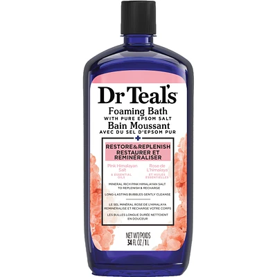 Foaming Bath with Pure Epsom Salt, Pink Himalayan Salt