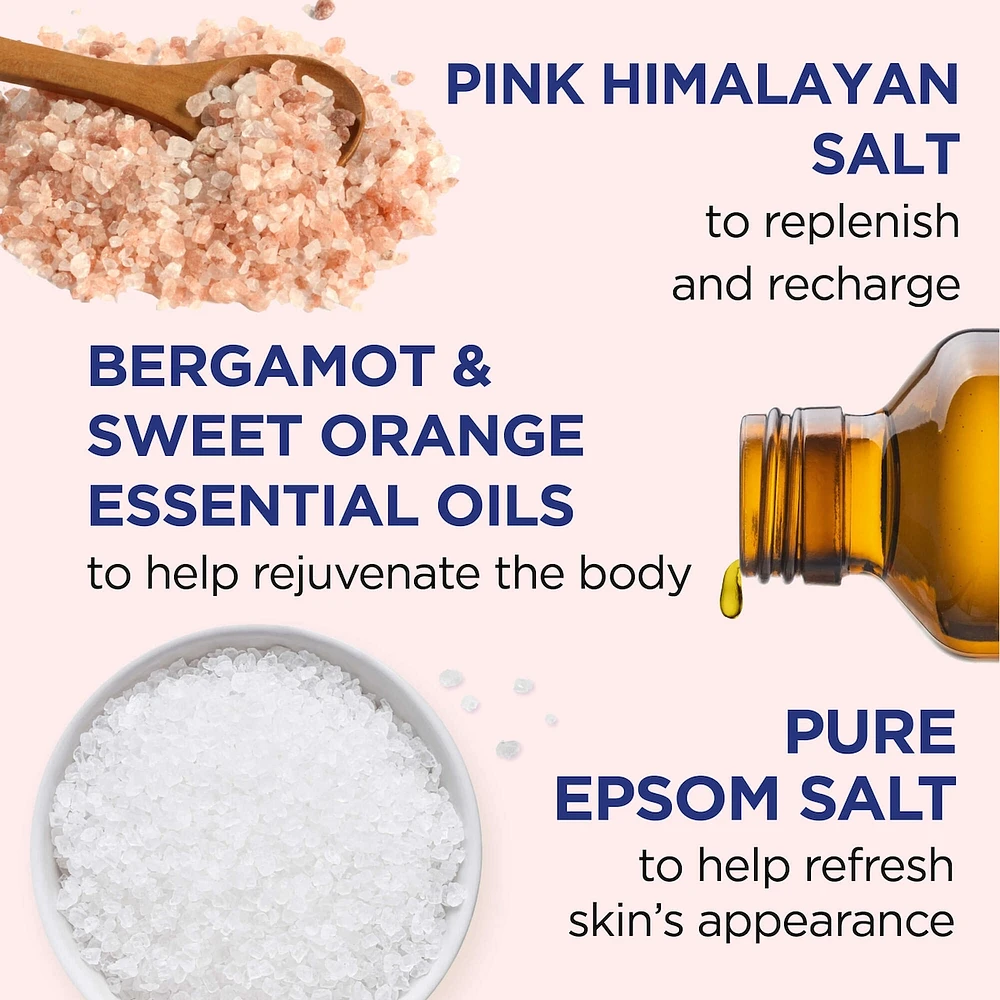 Foaming Bath with Pure Epsom Salt, Pink Himalayan Salt