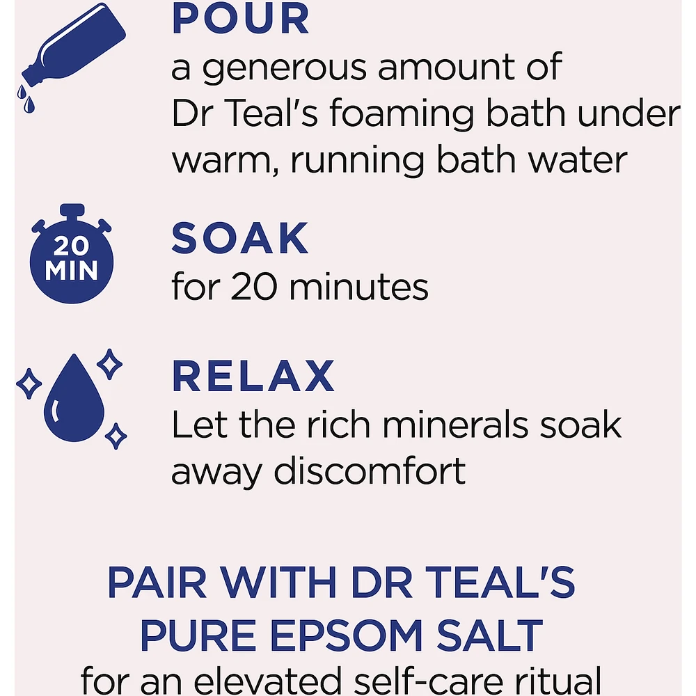 Foaming Bath with Pure Epsom Salt, Pink Himalayan Salt