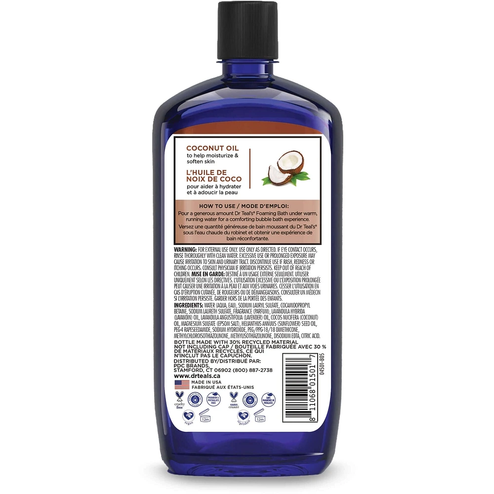 Foaming Bath with Pure Epsom Salt, Nourish & Protect with Coconut Oil