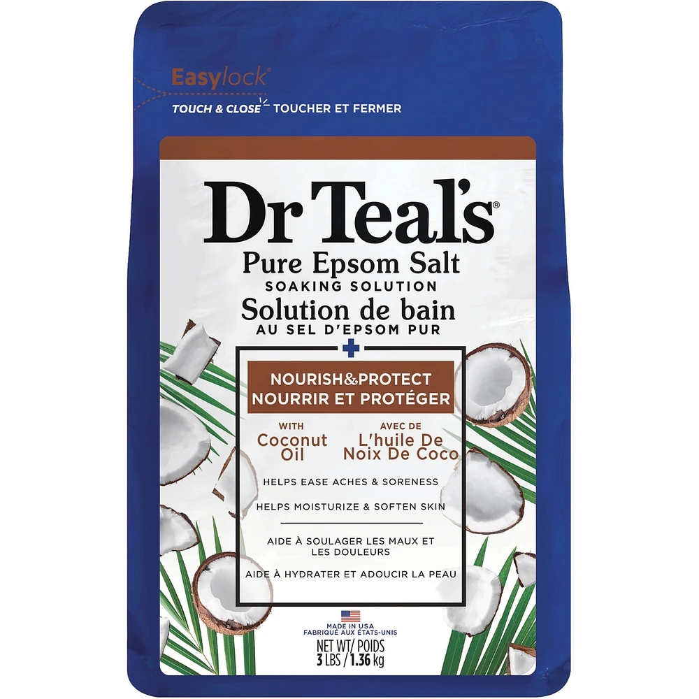 Pure Epsom Salt Soak, Nourish & Protect with Coconut Oil