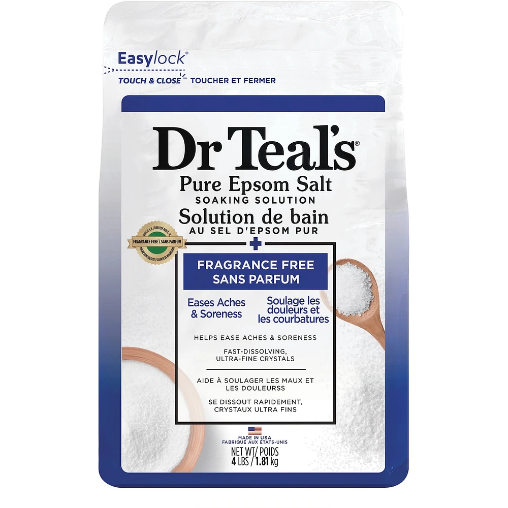 Pure Epsom Salt Soak, Fragrance Free
