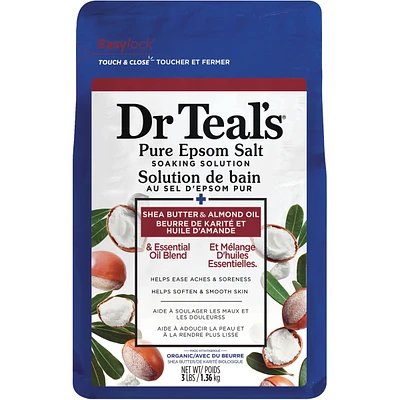 Pure Epsom Salt Soak, Soften & Moisturize with Shea Butter & Almond Oil