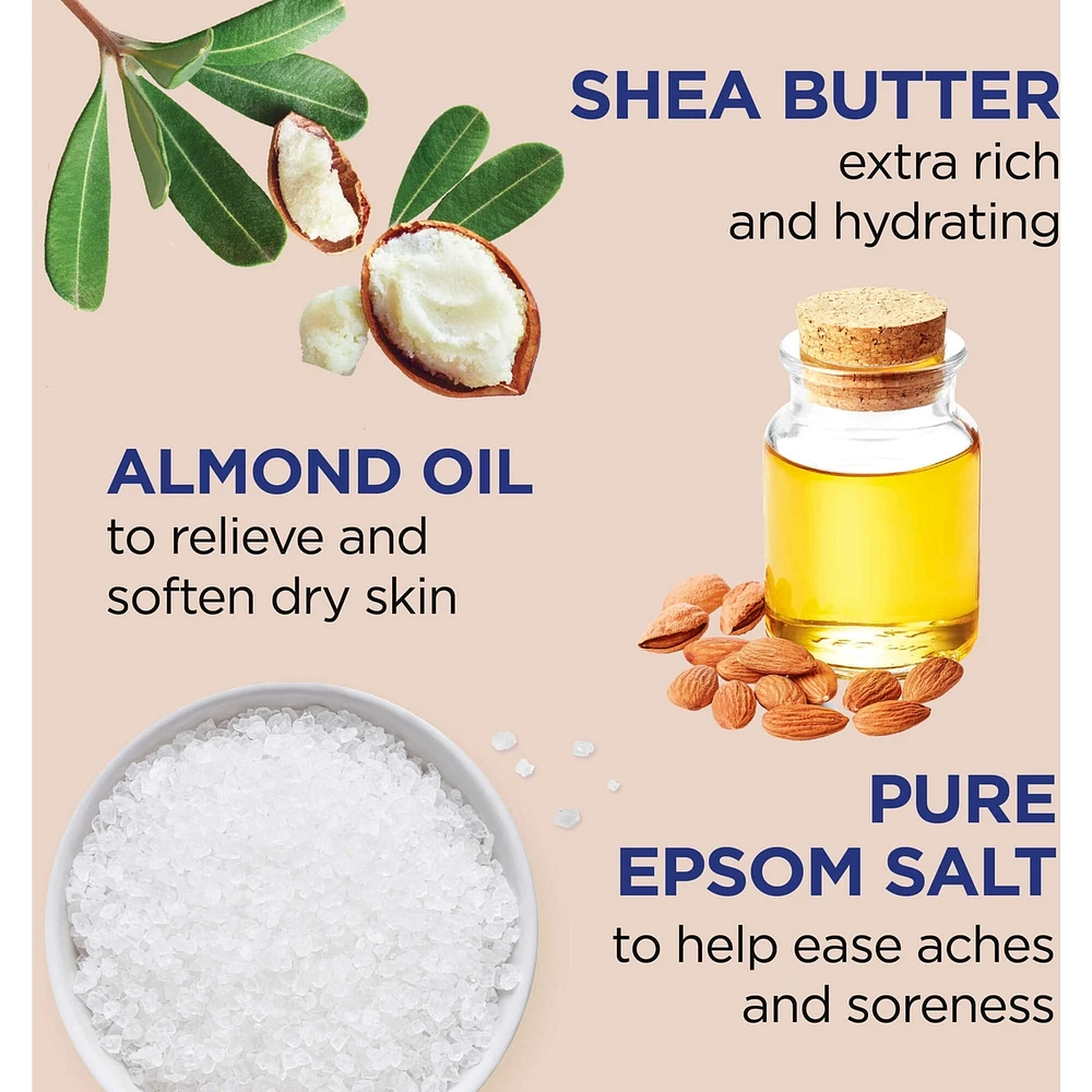 Pure Epsom Salt Soak, Soften & Moisturize with Shea Butter & Almond Oil