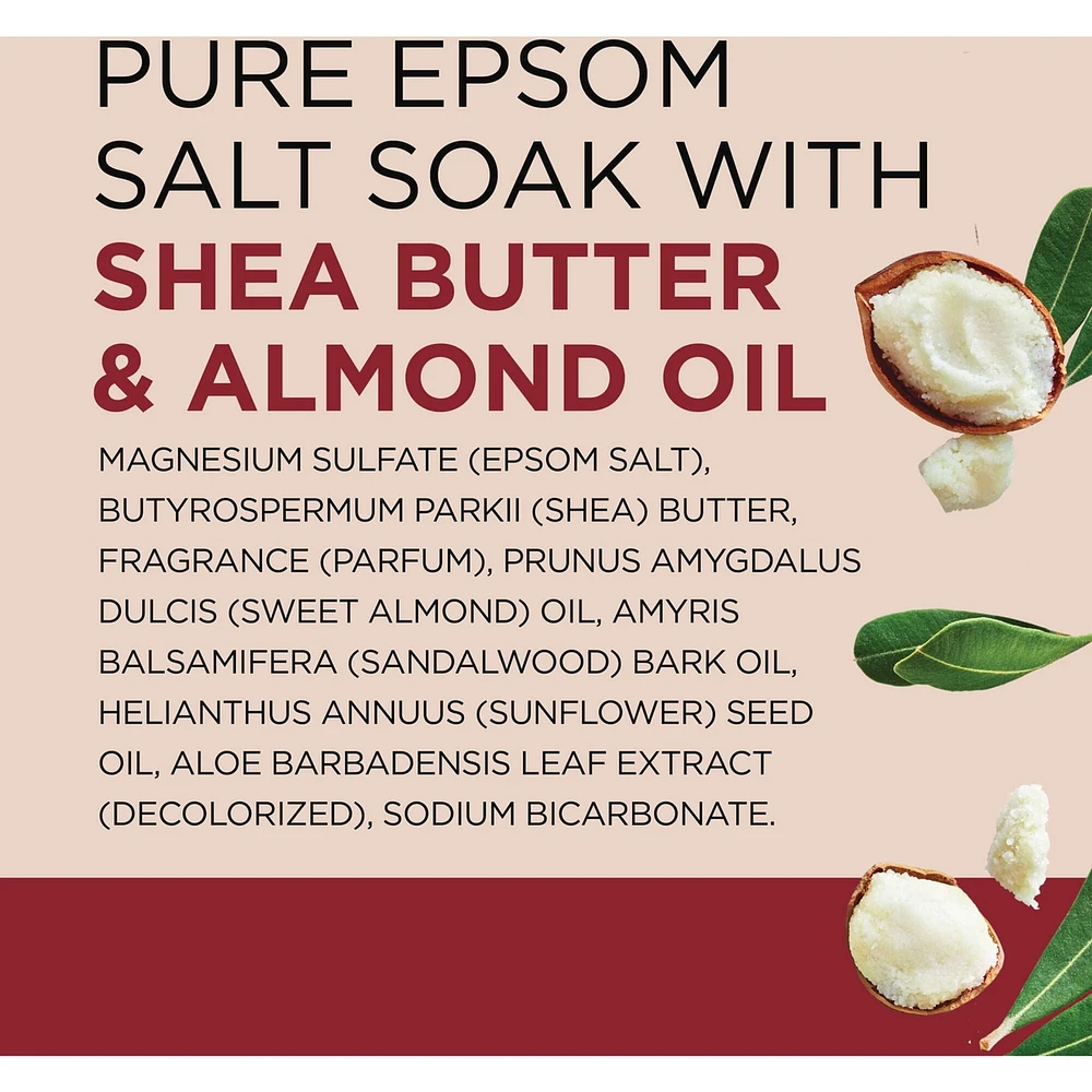 Pure Epsom Salt Soak, Soften & Moisturize with Shea Butter & Almond Oil