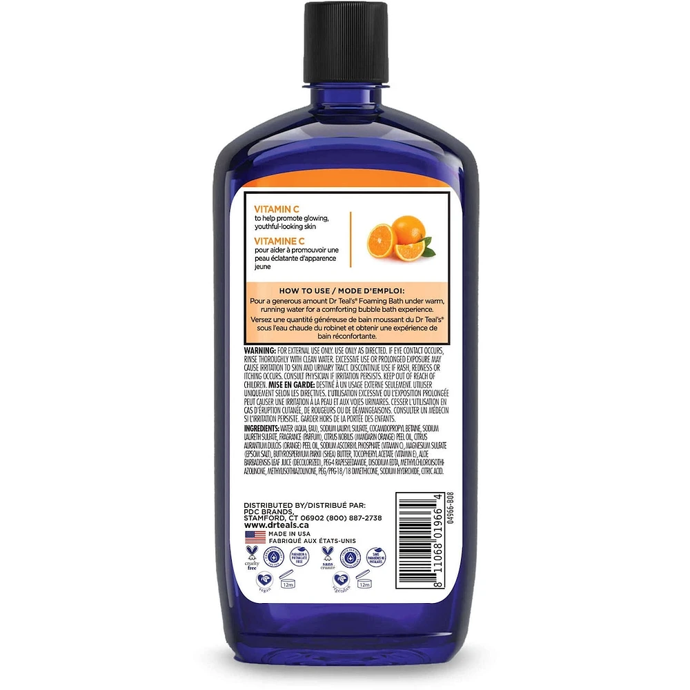 Foaming Bath with Pure Epsom Salt, Glow & Radiance with Vitamin C & Citrus Essential Oils