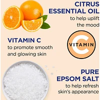 Foaming Bath with Pure Epsom Salt, Glow & Radiance with Vitamin C & Citrus Essential Oils