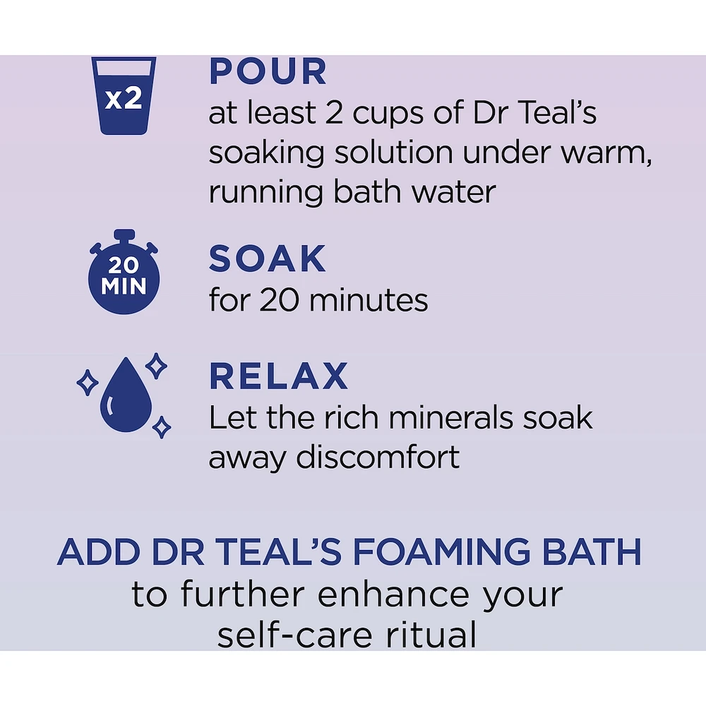 Pure Epsom Salt Soak, Sleep Blend with Melatonin,  Lavender & Chamomile Essential Oils