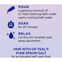 Foaming Bath with Pure Epsom Salt, Melatonin Bath,  Lavender & Chamomile Essential Oil Blend
