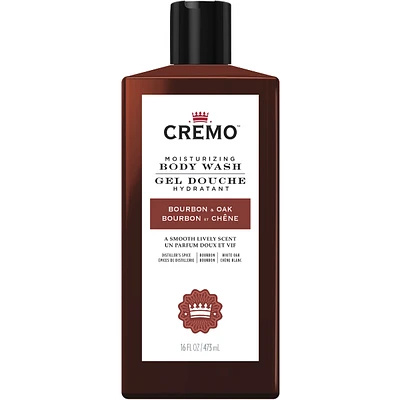 Cremo Bourbon & Oak Body Wash for Men, 473 mL