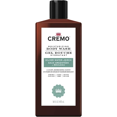 Cremo Silver Water & Birch Revitalizing Body Wash for Men, 473 mL