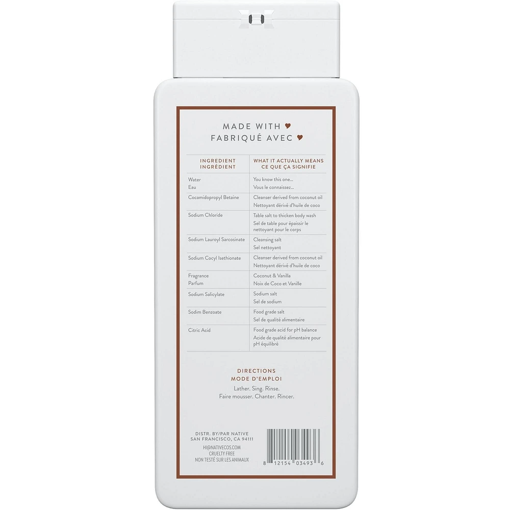 Native Body Wash Coconut & Vanilla 510g