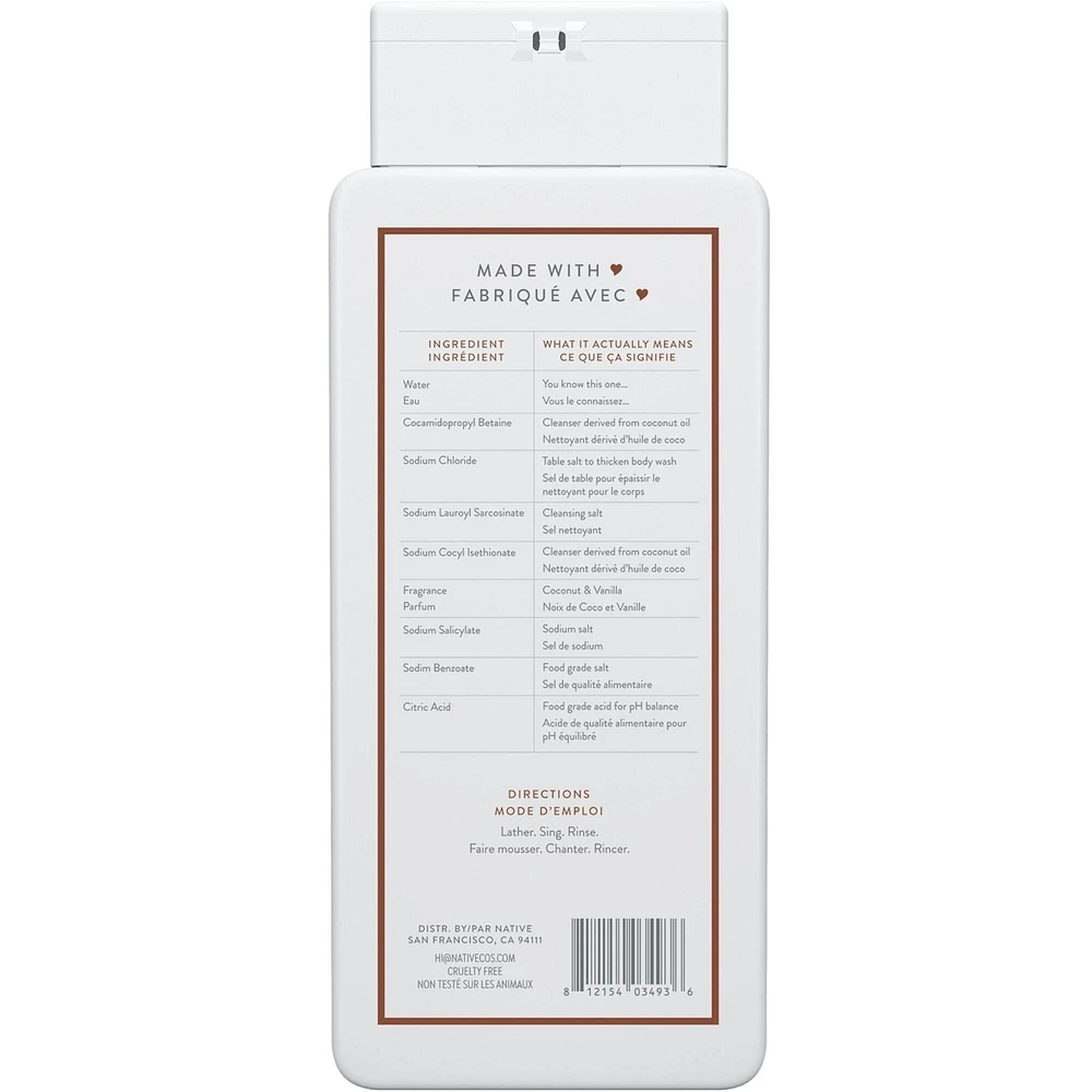 Native Body Wash Coconut & Vanilla 510g