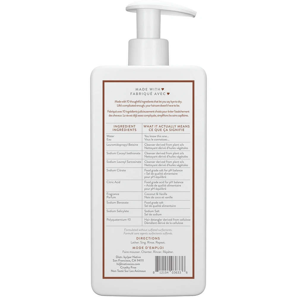 Coconut & Vanilla Moisturizing Shampoo