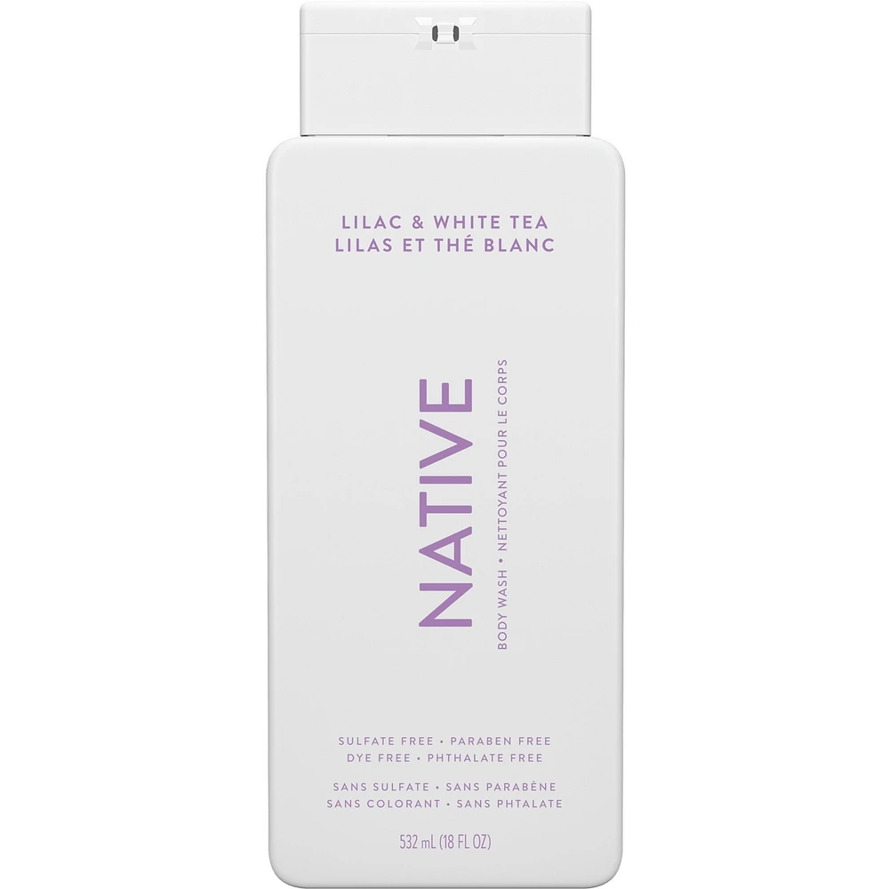 Natural Body Wash, Lilac & White Tea, Sulfate Free, Paraben Free