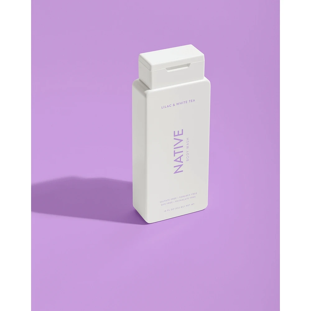 Natural Body Wash, Lilac & White Tea, Sulfate Free, Paraben Free