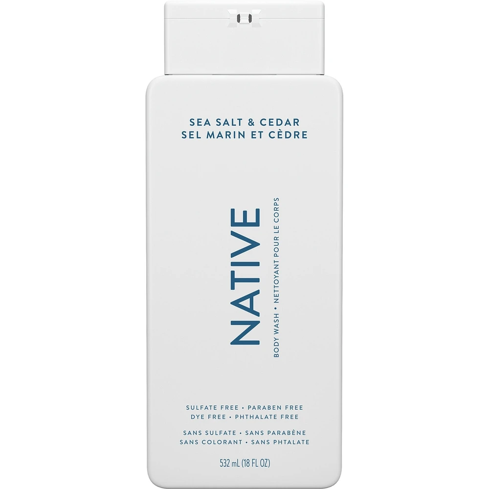 Natural Body Wash, Sea Salt & Cedar, Sulfate Free, Paraben Free