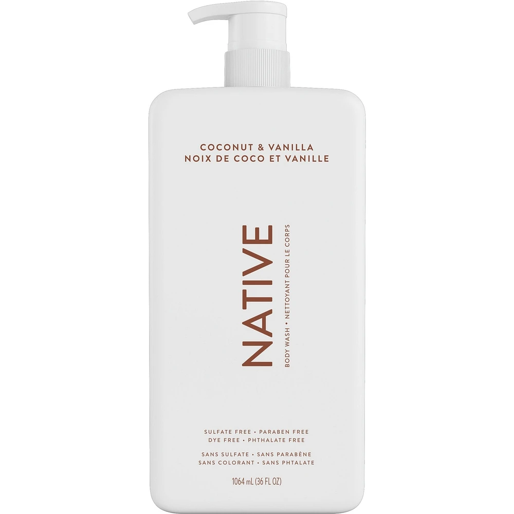 Natural Body Wash, Coconut & Vanilla, Sulfate Free, Paraben Free