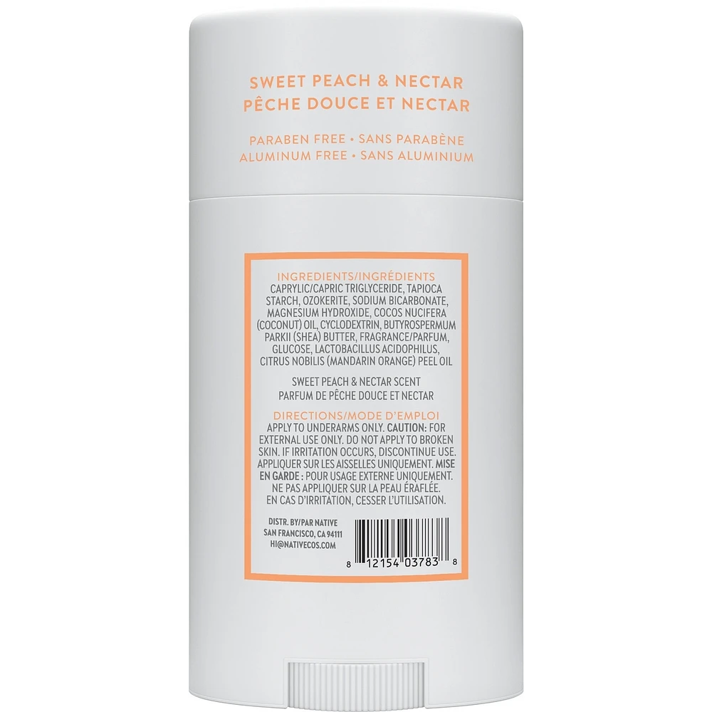 Natural Deodorant, Sweet Peach & Nectar, Aluminum Free