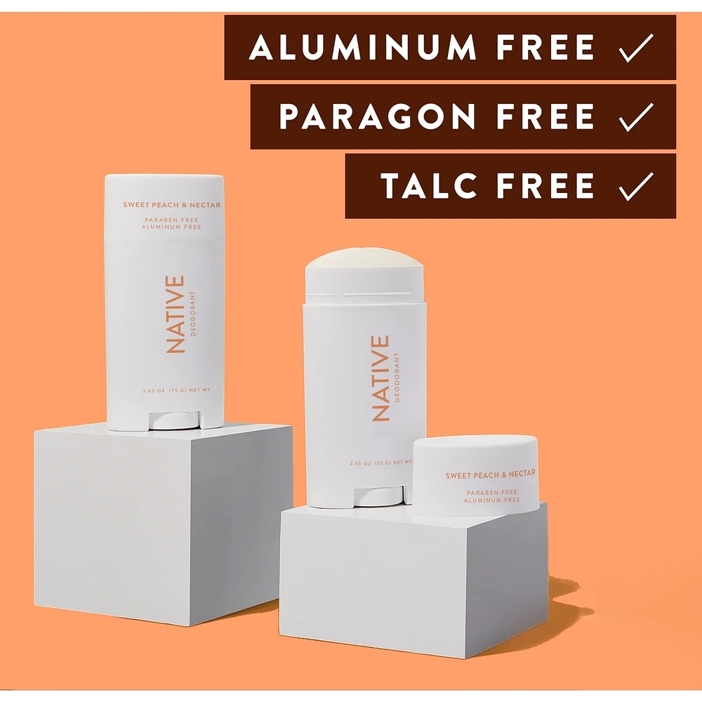 Natural Deodorant, Sweet Peach & Nectar, Aluminum Free