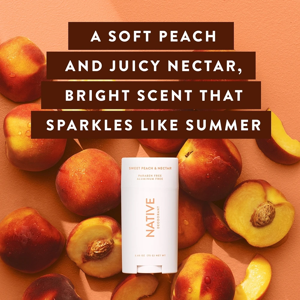 Natural Deodorant, Sweet Peach & Nectar, Aluminum Free
