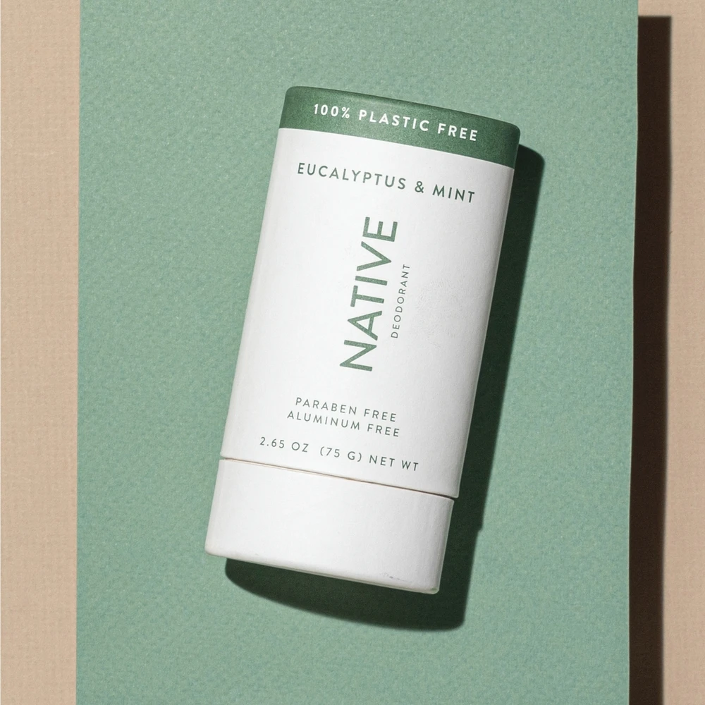 Plastic-Free Natural Deodorant, Eucalyptus & Mint, Aluminum Free