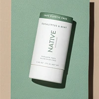 Plastic-Free Natural Deodorant, Eucalyptus & Mint, Aluminum Free