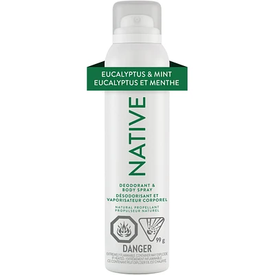 Aerosol-Free Spray Deodorant, Eucalyptus & Mint