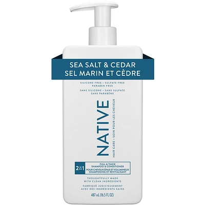 Full & Thick Sea Salt & Cedar 2-in-1 Shampoo, Sulfate & Paraben Free