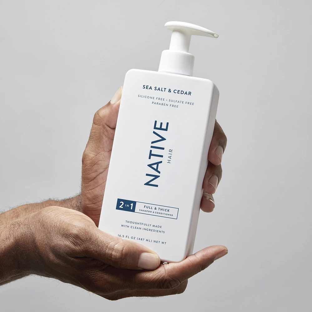 Full & Thick Sea Salt & Cedar 2-in-1 Shampoo, Sulfate & Paraben Free
