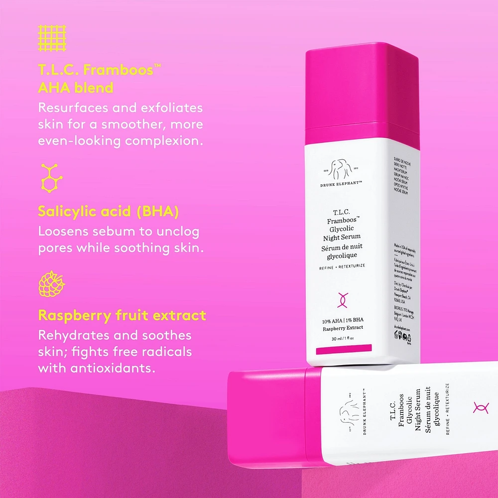 T.L.C. Framboos™ Glycolic Night Serum