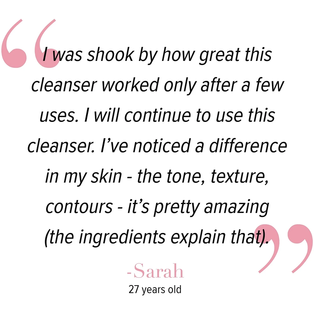 Cleanser infused with Hydrating Serum, Confidence in a Cleanser, soap-free