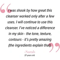 Cleanser infused with Hydrating Serum, Confidence in a Cleanser, soap-free