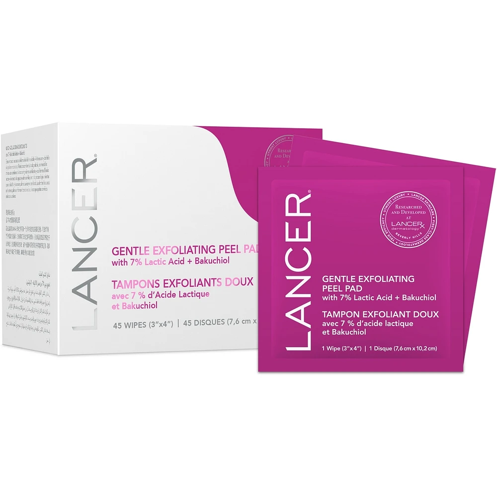 Gentle Exfoliating Peel Pads with 7% Lactic Acid + Bakuchiol