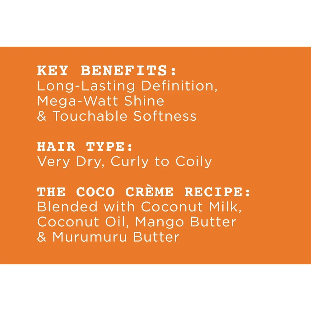 Coco Creme Velvet Cream Moisturizing Deep Conditioning Treatment Hair Mask with Coconut oil & Mango Butter