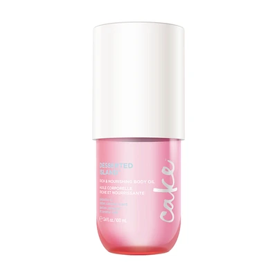 Cake Beauty Body Oil, Desserted Island - Rich & Nourishing Body Oil - Sunny & Sweet Scent - 3.4 Fl Oz / 100 mL