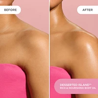 Cake Beauty Body Oil, Desserted Island - Rich & Nourishing Body Oil - Sunny & Sweet Scent - 3.4 Fl Oz / 100 mL