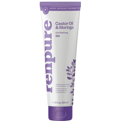 Renpure Castor Oil & Moringa Curl Gel - Curl Enhancing Gel - For Smooth, Defined & Frizz-Free Curls -With Castor Oil & Moringa Seed Oil -  For Wavy to Curly Hair - 8 Fl Oz