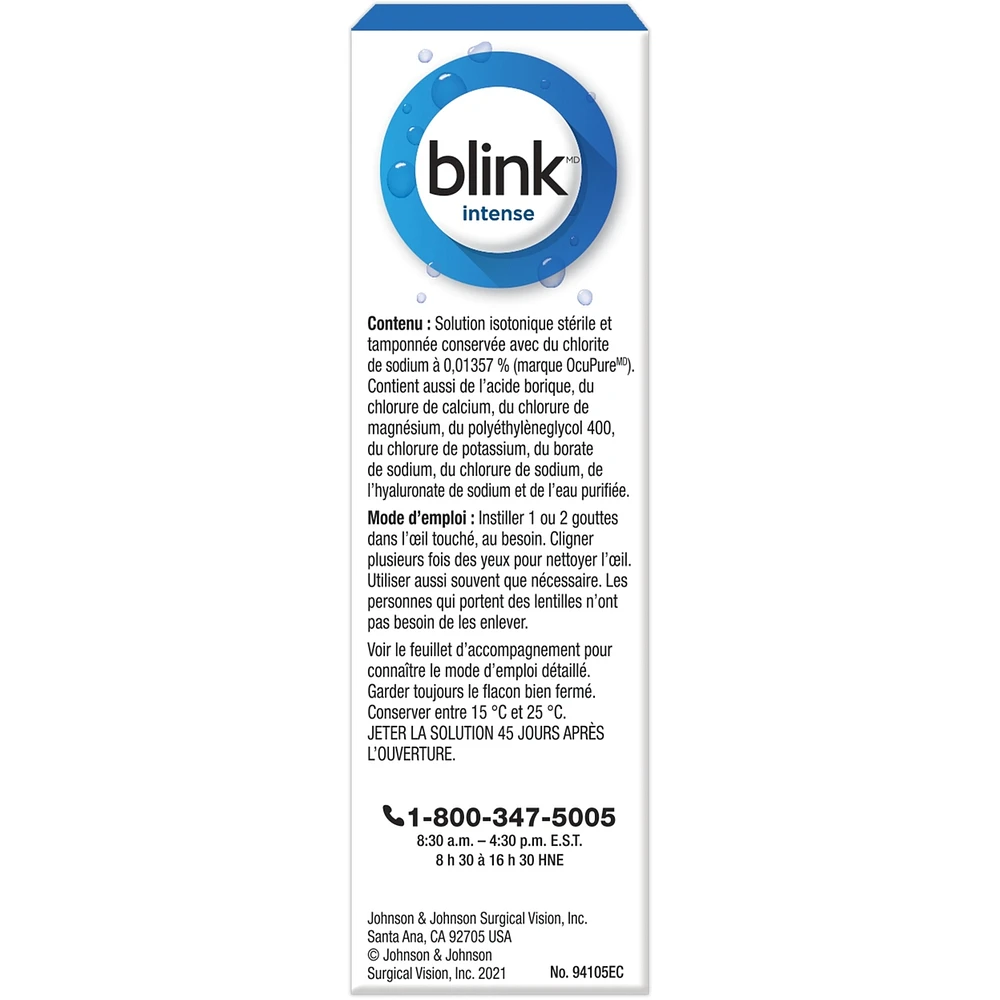 Blink Intensive Moisturizing Lubricant Eye Drops