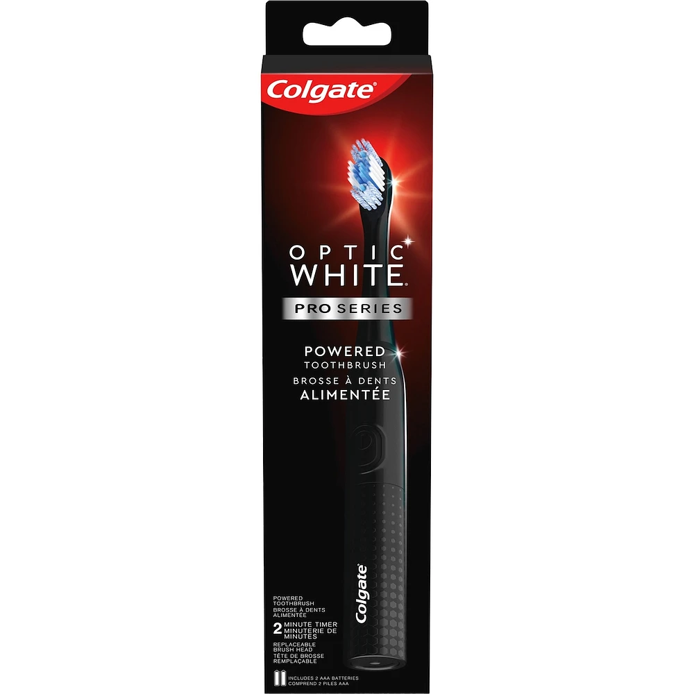 Colgate Optic White Pro Series Sonic Battery Powered Toothbrush, Black