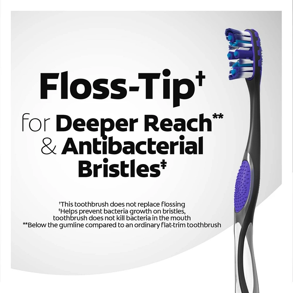 360 Advanced Floss-Tip Adult Soft Toothbrush
