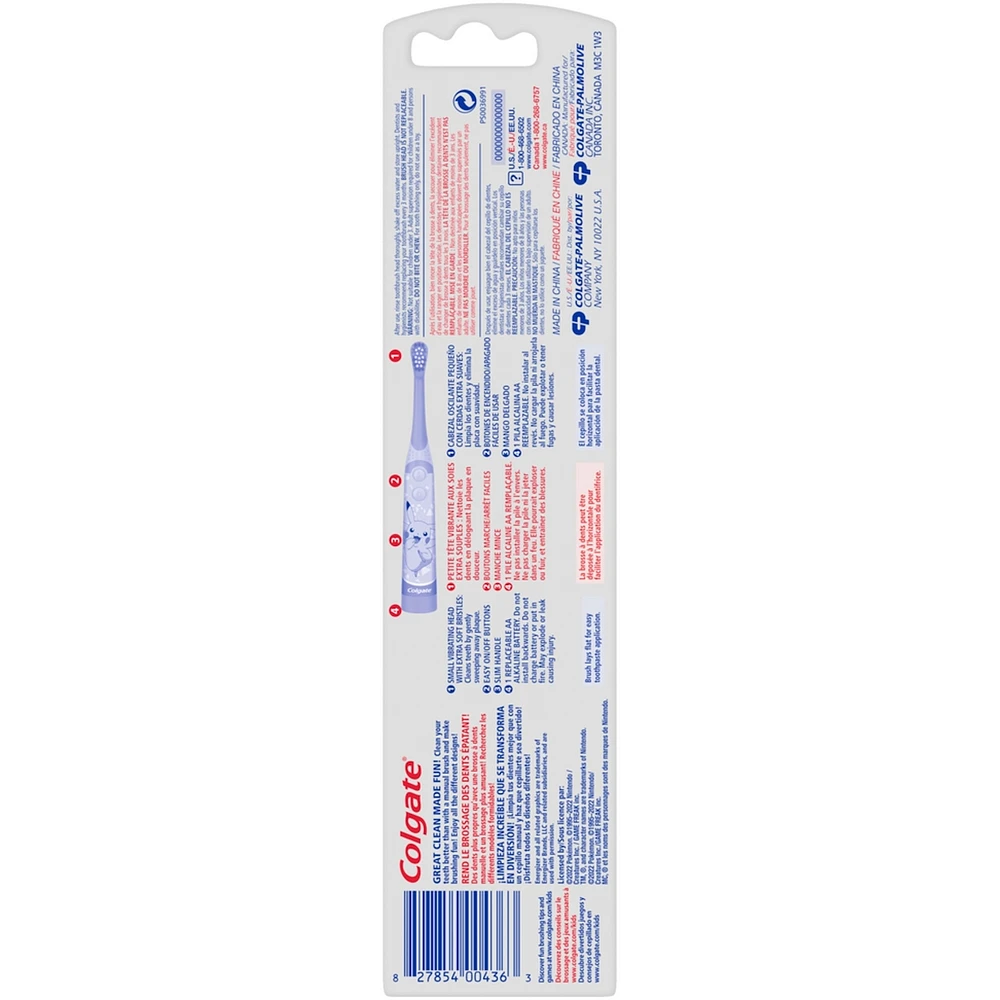 Kids Battery Toothbrush, For Ages 3+, Extra Soft Kids Toothbrush, Pokémon