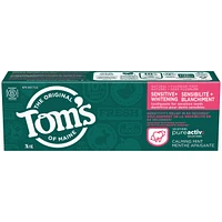 Tom’s of Maine PureActiv Sensitive + Whitening Fluoride Free Toothpaste, Calming Mint