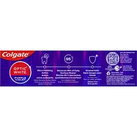 Colgate Optic White Purple Toothpaste for Teeth Whitening, Mint Paste, 90 mL