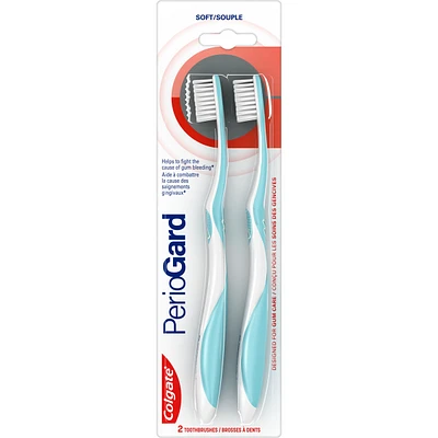 Colgate PerioGard Gum Toothbrush, Soft Toothbrush, 2 Pack
