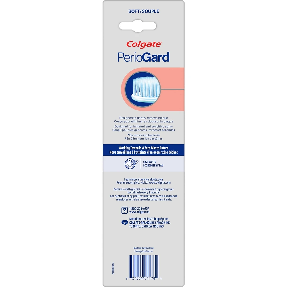 Colgate PerioGard Gum Toothbrush, Soft Toothbrush, 2 Pack