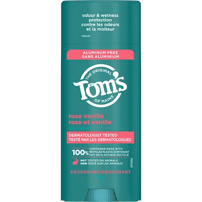 Tom’s of Maine Rose Vanilla Natural Deodorant for Women and Men, Aluminum Free, 92g