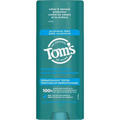 Tom’s of Maine Mountain Spring Natural Deodorant for Men and Women, Aluminum Free, 92g