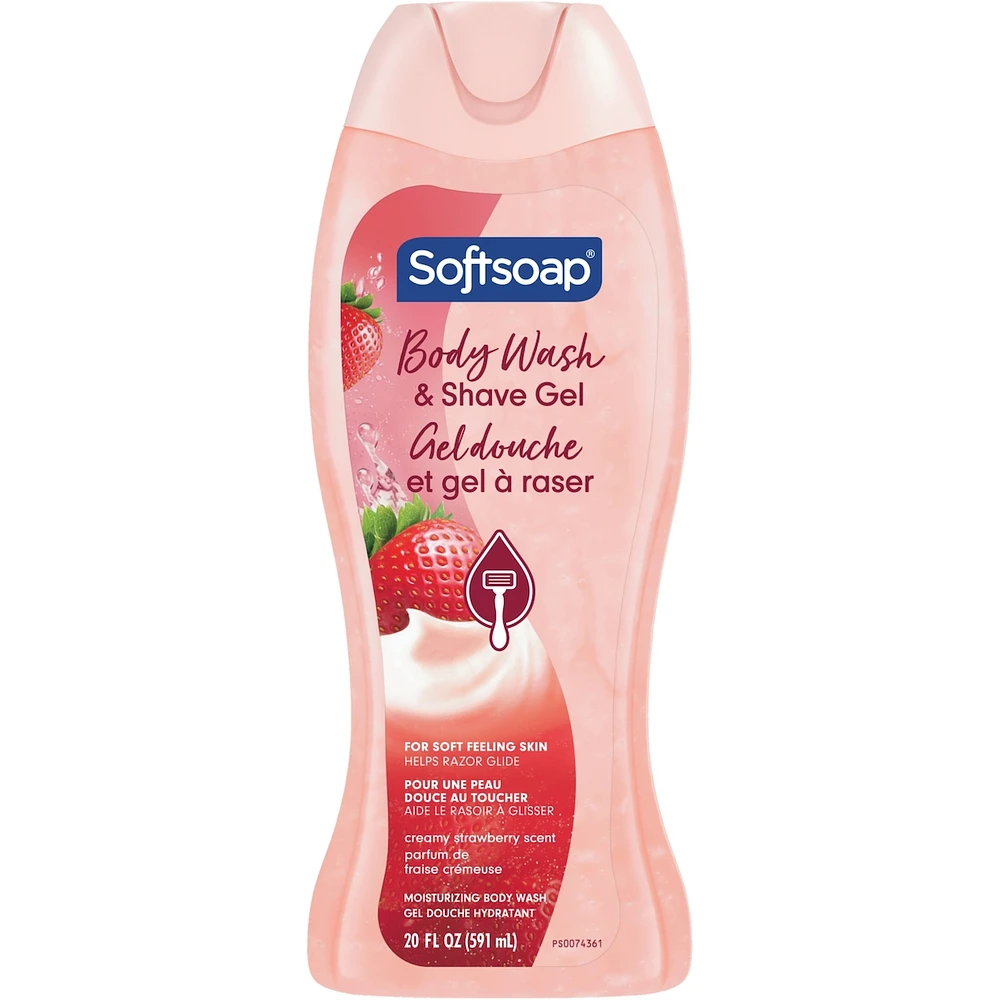 Moisturizing Body Wash and Shave Gel, Creamy Strawberry
